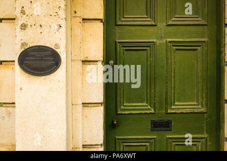 Unione degli uffici di placca storico nel quartiere vittoriano, Oamaru, Otago, Isola del Sud, Nuova Zelanda Foto Stock