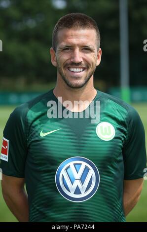 Wolfsburg, Deutschland. Il 20 luglio, 2018. firo: 20.07.2018, calcio, 1.Bundesliga, stagione 2018/2019, VfL Wolfsburg, photo shoot, Ritratto, Ritratto, Ignacio Camacho, | Utilizzo di credito in tutto il mondo: dpa/Alamy Live News Foto Stock