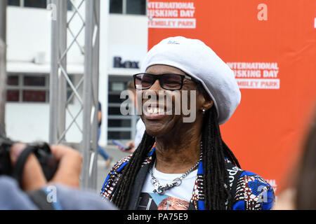 Londra, Regno Unito. Il 21 luglio 2018. Nile Rodgers apertura del sindaco di Londra del musicista di strada internazionale di giorno con i talenti a Wembley Park il 21 luglio 2018. Credito: Picture Capital/Alamy Live News Foto Stock
