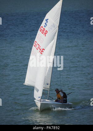 Sheerness, Kent, Regno Unito. 21 Luglio, 2018. Regno Unito Meteo: un soleggiato e caldo giorno in Sheerness, Kent. Credito: James Bell/Alamy Live News Foto Stock