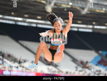 Londra, Regno Unito. 21 Luglio, 2018. Londra, Regno Unito. Il 21 luglio 2018. Katarina Johnson-Thompson (GBR) in Donne Salto in lungo durante il 2018 IAAF Diamond League - Muller anniversario giochi a Londra Stadium Sabato, 21 luglio 2018. Londra, Inghilterra. Credito: Taka G Wu Credito: Taka Wu/Alamy Live News Credito: Taka Wu/Alamy Live News Foto Stock