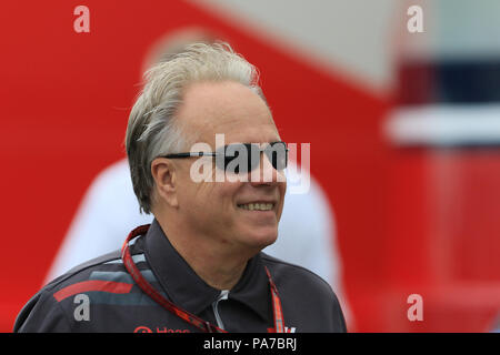 Circuito di Hockenheim, in Germania. 21 Luglio, 2018. Tedesco di Formula One Grand Prix, qualifica; Gene Haas arriva per il credito di qualifica: Azione Plus sport/Alamy Live News Foto Stock