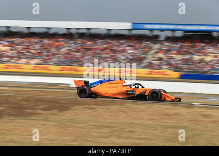 Circuito di Hockenheim, in Germania. 21 Luglio, 2018. Tedesco di Formula One Grand Prix, qualifica; McLaren, Fernando Alonso Credito: Azione Sport Plus/Alamy Live News Foto Stock