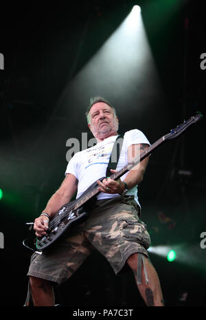 Perth, Regno Unito. Il 21 luglio 2018. Il riavvolgimento 80,s Music Festival,prende il via al Scone Palace Scozia Perth,Peter gancio Credito: Derek Allan/Alamy Live News Foto Stock