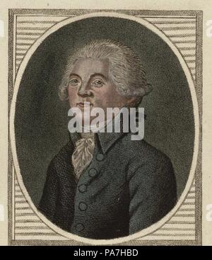 Maximilien de Robespierre (1758-1794). Museo: Collezione privata. Foto Stock