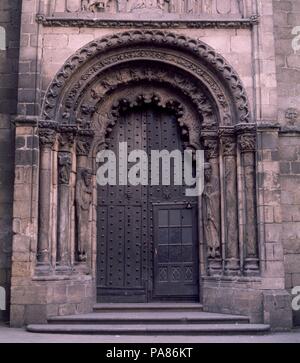 PORTADA NORTE DE LA CATEDRAL DE ORENSE - SIGLO XII/XIII - ROMANICO GALLEGO. Posizione: Catedral, orense, Spagna. Foto Stock