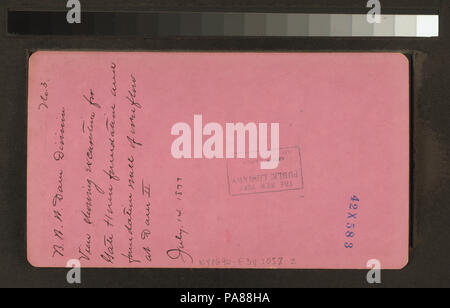 172 B.W.W. dam divisione, vista che mostra lo scavo per gate house foundation e muro di fondazione di traboccamento presso Dam II, Junly 14, 1877 (NYPL B11707565-G90F311 057ZB) Foto Stock