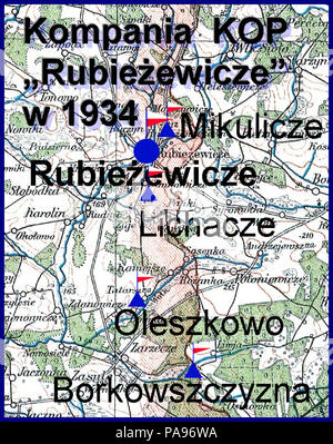 149 Kompania KOP Rubieżewicze w 1934 Foto Stock