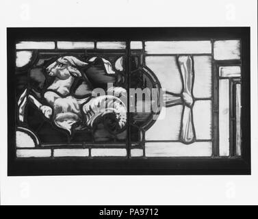 Il vetro macchiato pannello. Cultura: American. Dimensioni: 15 1/8 x 28 3/4 in. (38,4 x 73 cm). Autore: Otto Heinigke (1850-1915). Data: ca. 1900-1910. Museo: Metropolitan Museum of Art di New York, Stati Uniti d'America. Foto Stock