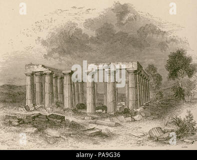223 Le rovine del Tempio di Apollo a Bassae - Wordsworth Christopher - 1882 Foto Stock