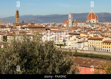 Firenze vista panorama. Firenze, Toscana, Italia Foto Stock