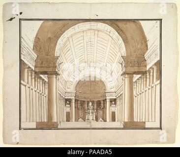 Set Design. Artista: Pietro di Gottardo Gonzaga (italiano, Belluno 1751-1831 San Pietroburgo). Dimensioni: foglio: 17 13/16 x 21 5/8 in. (45,3 x 55 cm). Data: n.d.. Museo: Metropolitan Museum of Art di New York, Stati Uniti d'America. Foto Stock