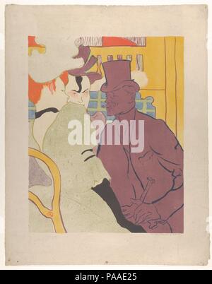 L'inglese presso il Moulin Rouge. Artista: Henri de Toulouse-Lautrec (francese, Albi 1864-1901 Saint-André-du-Bois). Dimensioni: foglio: 24 5/8 × 19 1/8 in. (62,5 × 48,5 cm) immagine: 18 1/2 × 14 11/16 in. (47 × 37,3 cm). Stampante: Edward Ancourt (francese del XIX secolo). Editore: Boussod Valadon, e Co. (Parigi). Data: 1892. Museo: Metropolitan Museum of Art di New York, Stati Uniti d'America. Foto Stock