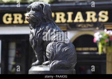 Greyfriars Bobby statua, Edimburgo in Scozia Foto Stock