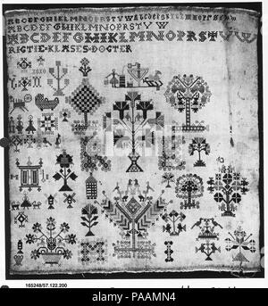 Campionatore. Cultura: Olandese. Dimensioni: H. 19 x W. 17 7/8 pollici (48,3 x 45,4 cm). Data: 1810. Museo: Metropolitan Museum of Art di New York, Stati Uniti d'America. Foto Stock