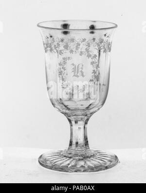 Cucchiaio titolare. Cultura: American. Dimensioni: H. 7. (17,8 cm); Diam. 3 7/8 in. (9.8 cm). Autore: Boston & Sandwich Glass Company (American, 1825-1888, Sandwich, Massachusetts). Data: ca. 1867. Museo: Metropolitan Museum of Art di New York, Stati Uniti d'America. Foto Stock