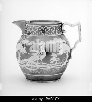 Caraffa. Cultura: British. Dimensioni: 5 1/16 x 7 1/8 in. (12,9 x 18,1 cm). Data: ca. 1835. Museo: Metropolitan Museum of Art di New York, Stati Uniti d'America. Foto Stock