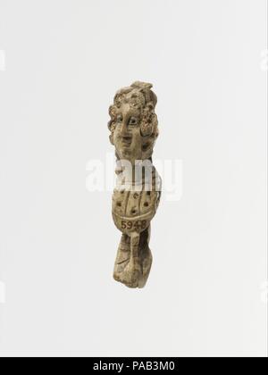 Perno osseo. Cultura: Romano. Dimensioni: H.: 1 5/8 in. (4.1 cm). Data: ca. 1a-2a secolo D.C.. In rappresentanza di un busto femminile. Museo: Metropolitan Museum of Art di New York, Stati Uniti d'America. Foto Stock