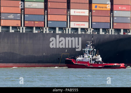 Rimorchiatore SMIT di EBRO Kotug Smit. Smit Kotug opera 70 rimorchiatori in 12 porti europei. Foto Stock