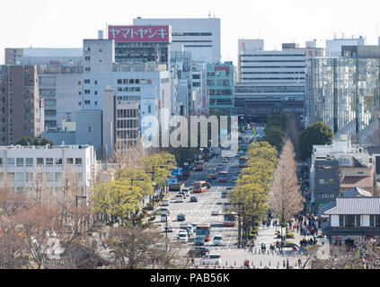 Vista dal castello di Himeji nella città Himeji, Kobe, Giappone, Asia Foto Stock