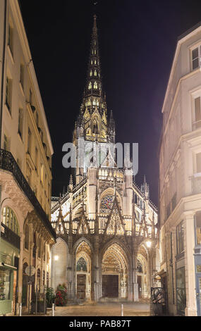 La Chiesa di Saint-Maclou è una chiesa cattolica romana a Rouen, Francia. Foto Stock