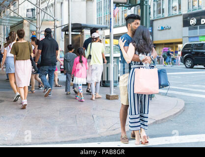 New York, Stati Uniti, luglio 19, 2018: New York City strada a Manhattan Foto Stock