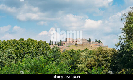 Antico castello di fortificazione fort in Sagunto, Spagna. Foto Stock