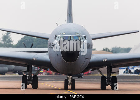 Turkish Air Force US Air Force KC-135 Stratotanker raffigurato all'2018 Royal International Air Tattoo a RAF Fairford nel Gloucestershire. Foto Stock