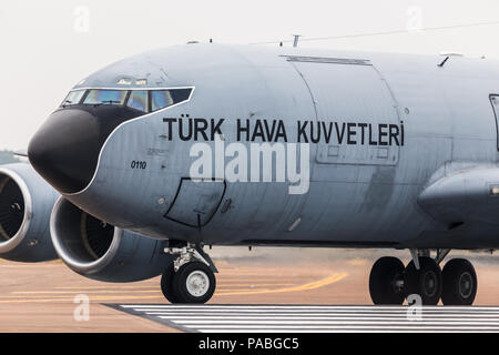 Turkish Air Force US Air Force KC-135 Stratotanker raffigurato all'2018 Royal International Air Tattoo a RAF Fairford nel Gloucestershire. Foto Stock