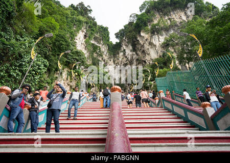Scale di ingresso delle Grotte Batu - Malesia Foto Stock