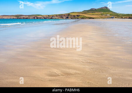 Whitesands Beach vicino a St Davids in Il Pembrokeshire Coast National Park, Wales, Regno Unito Foto Stock