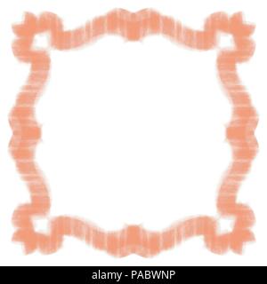 Orange acquerello telaio specchio di confine pattern, illustrazione vettoriale Illustrazione Vettoriale