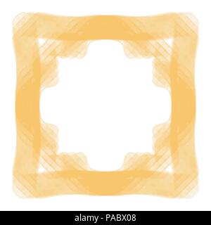Orange acquerello telaio specchio di confine pattern, illustrazione vettoriale Illustrazione Vettoriale