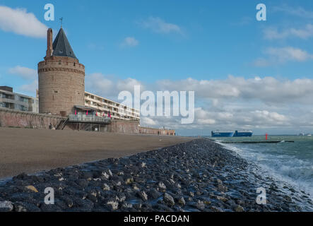 Passeggiata nella città di lavaggio e di una delle più antiche città della Zeeland, Paesi Bassi Foto Stock