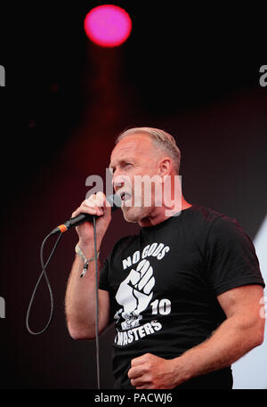 Perth, Regno Unito. Il 21 luglio 2018. Il riavvolgimento 80,s Music Festival,prende il via al Scone Palace Scozia Perth,Richard Jobson Credito: Derek Allan/Alamy Live News Foto Stock