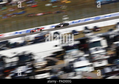 Luglio 21, 2018 - Loudon, New Hampshire, Stati Uniti d'America - Ryan Reed (16) Le gare giù il backstretch durante la Regione dei Laghi 200 in New Hampshire Motor Speedway in Loudon, New Hampshire. (Credito Immagine: © Chris Owens Asp Inc/ASP tramite ZUMA filo) Foto Stock