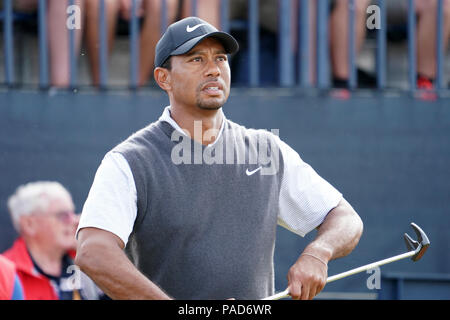 Carnoustie, Angus, Regno Unito. 21 Luglio, 2018. Degli Stati Uniti Tiger Woods durante il terzo round della 147th Open di Golf a Carnoustie Golf Links a Carnoustie, Angus, Scozia, 21 luglio 2018. Credito: Koji Aoki AFLO/sport/Alamy Live News Foto Stock