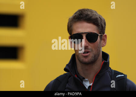 Circuito di Hockenheim, in Germania. 22 Luglio, 2018. Tedesco di Formula One Grand Prix, il giorno della gara; Romain Grosjean Credito: Azione Sport Plus/Alamy Live News Foto Stock