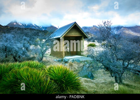 Aoraki - mt.cook parco nazionale di wc pubblico nel bellissimo sentiero Foto Stock