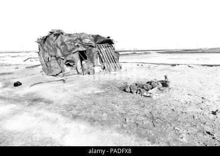 In Etiopia in Africa il rifugio in soluzione salina luogo di lavoro la povertà e il lavoro Foto Stock