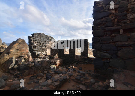 Rovine del Mulino d'oro sulla costa di Aruba Foto Stock