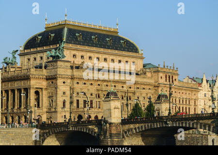 Il Teatro Nazionale di Praga Foto Stock