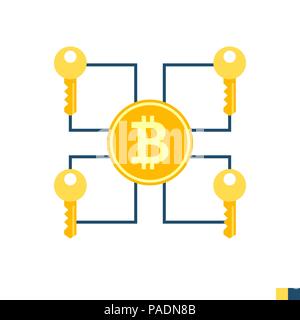 Multi firma piatto icona Vettore Illustrazione Vettoriale