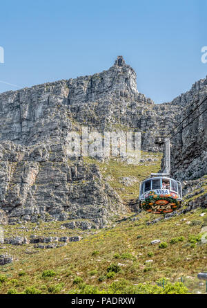 La funivia a tavola Mountainin Sud Africa Foto Stock