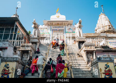 Udaipur, India - 13 Dicembre 2017 : Tempio Jagdish Foto Stock