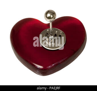 Stick standard shift sul cuore rosso - percorso incluso Foto Stock