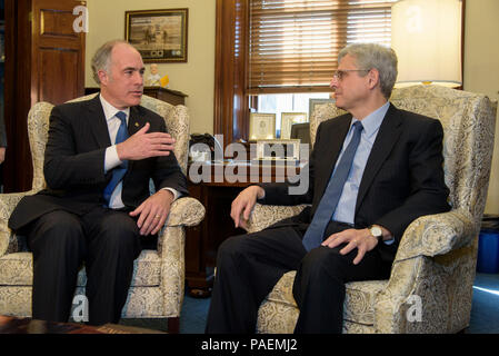 La Corte suprema il Giudice Designato Merrick Garland il veterano della corte di appello Foto Stock