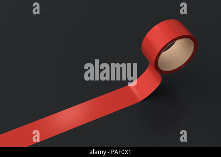 Nastro isolante nero 3D Foto stock - Alamy