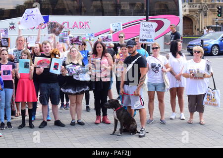 Anti BSL protesta in Westminster, Londra Foto Stock