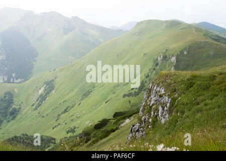 Green scenic mountain range paesaggio Foto Stock